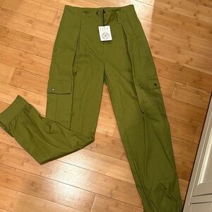 Olive Green Women's Cargo Joggers